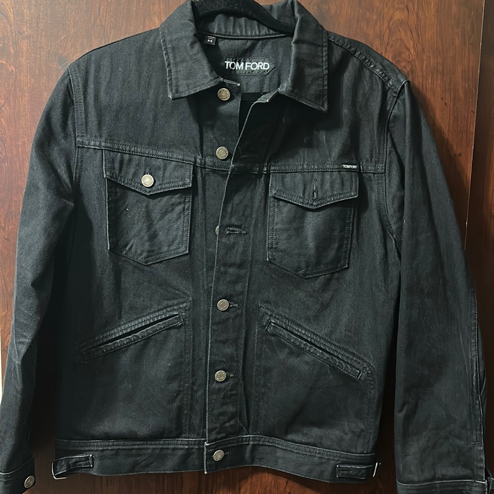 TOM FORD Black Denim Jacket Size M